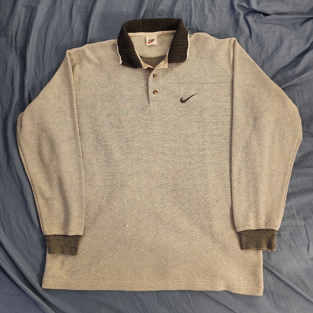 Nike Gray and Black Polo Shirt
